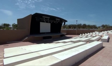 WHITE CONCRETE BENCH